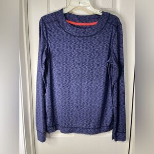 Cuddl Duds Base Layer Blue Casual Stretchy Shirt Size large